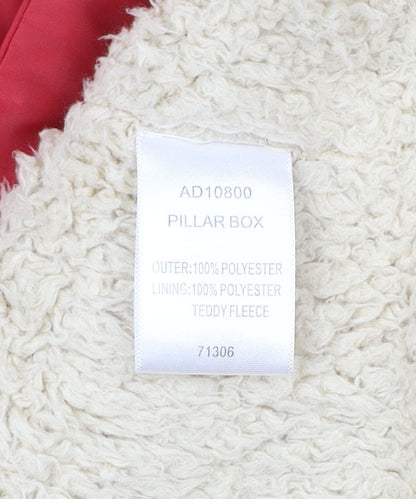 Cotton Traders Womens Red Size 12 Polyester Hooded Parka Coat