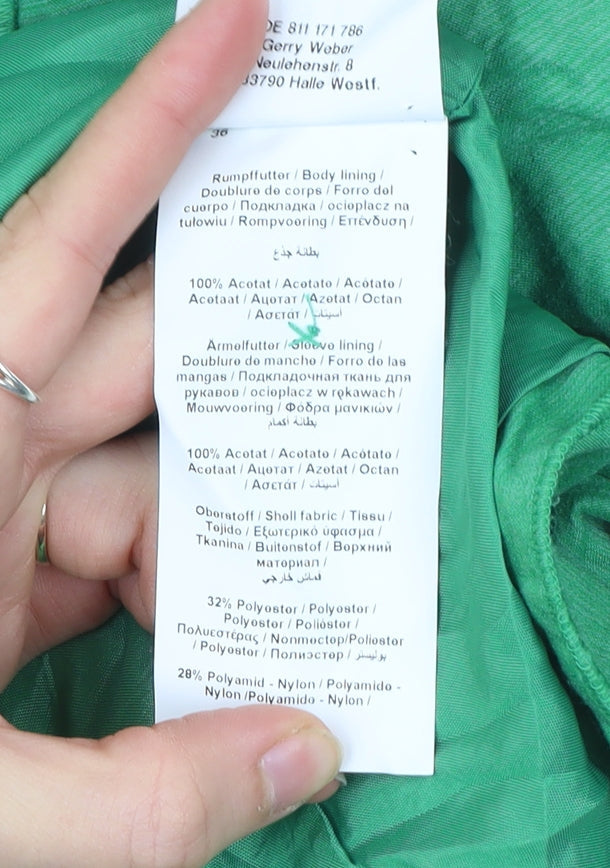 Gerry Weber Women’s Green Blazer Jacket Size 10 Smart Workwear