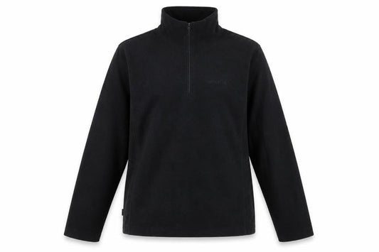 Campri Womens Black Fleece Sweatshirt Size 12 High Neck 1/4 Zip