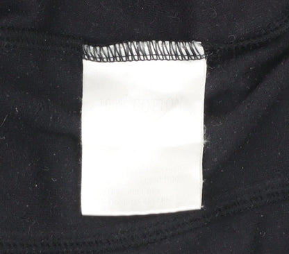 Campri Womens Black Fleece Sweatshirt Size 12 High Neck 1/4 Zip
