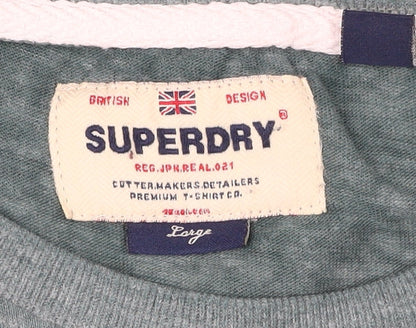 Superdry Men’s Green Large Crew Neck Short Sleeve T-Shirt