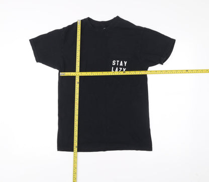 The Poster List Men's Black S Crew Neck Graphic Pocket T-Shirt