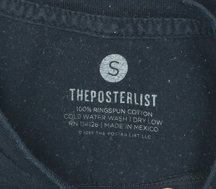 The Poster List Men's Black S Crew Neck Graphic Pocket T-Shirt