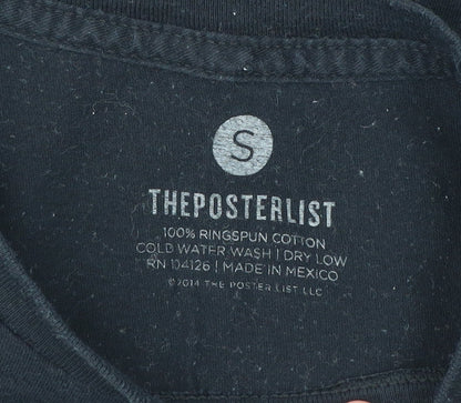 The Poster List Men's Black S Crew Neck Graphic Pocket T-Shirt