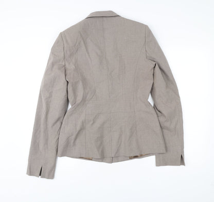 Long Tall Sally Womens Brown UK 12 Regular Fit Two-Button Suit Jacket