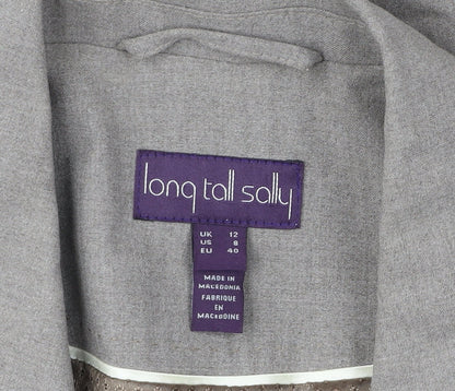 Long Tall Sally Womens Brown UK 12 Regular Fit Two-Button Suit Jacket