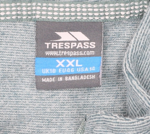 Trespass Men’s Blue 2XL Pullover Sweatshirt High Neck Half Zip