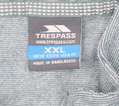 Trespass Men’s Blue 2XL Pullover Sweatshirt High Neck Half Zip