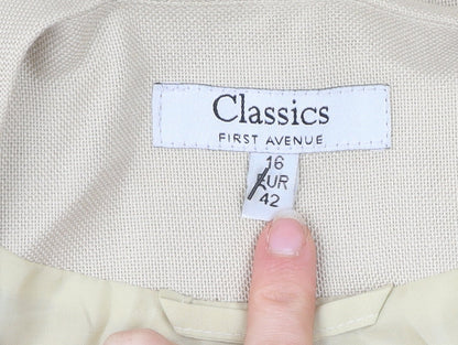 Classics First Avenue Women’s Beige Size 16 Suit Jacket Blazer