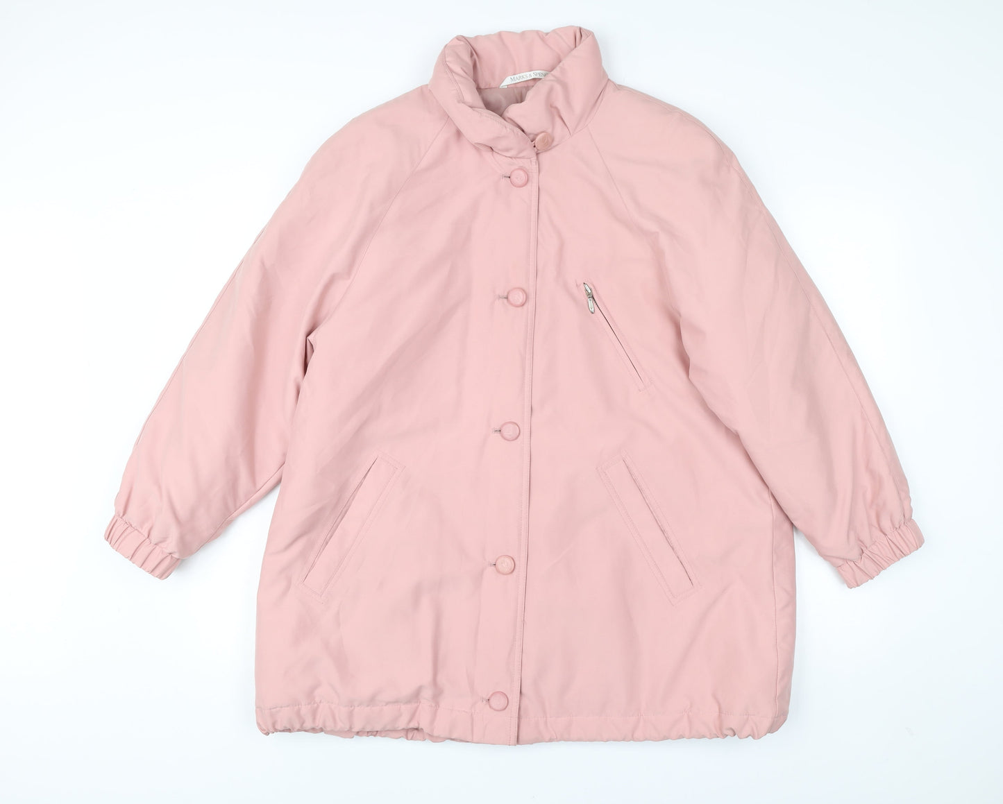 Womens UK Size 14 Marks and Spencer Pink Puffer Jacket