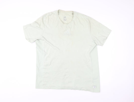 Mens UK Size L adidas Beige  T-Shirt