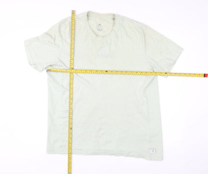 Mens UK Size L adidas Beige  T-Shirt