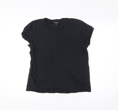 Womens UK Size M Brave Soul Black Basic T-Shirt
