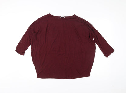 Womens UK Size 4 Zara Red Tunic T-Shirt