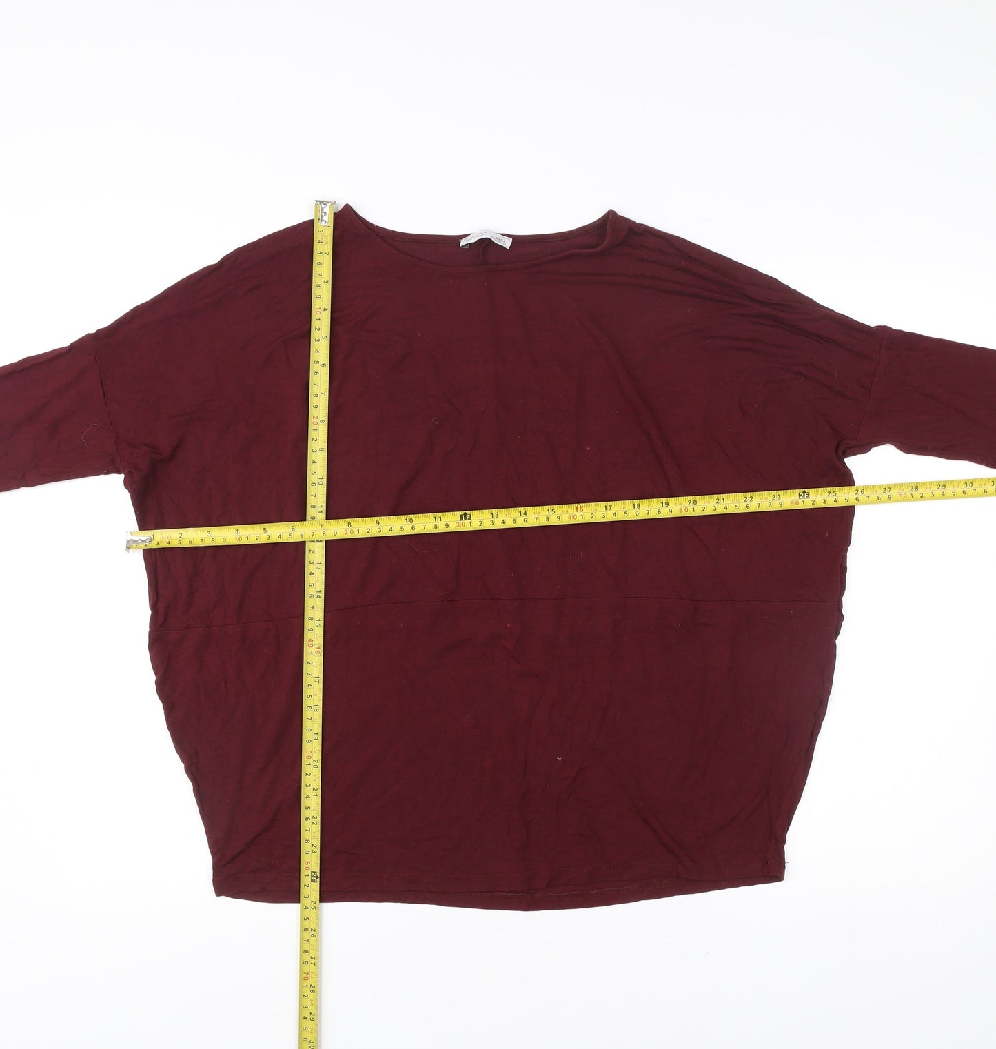 Womens UK Size 4 Zara Red Tunic T-Shirt