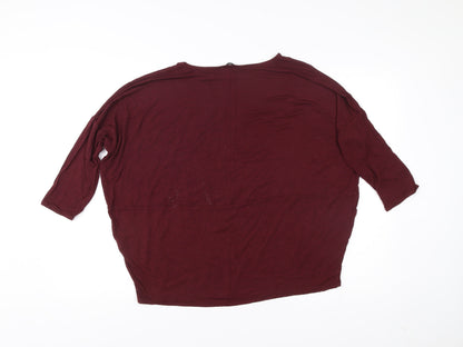 Womens UK Size 4 Zara Red Tunic T-Shirt