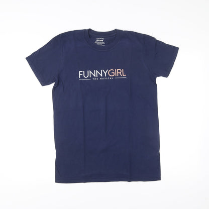 Encore Womens Blue Funny Girl Musical Graphic T-Shirt Size M