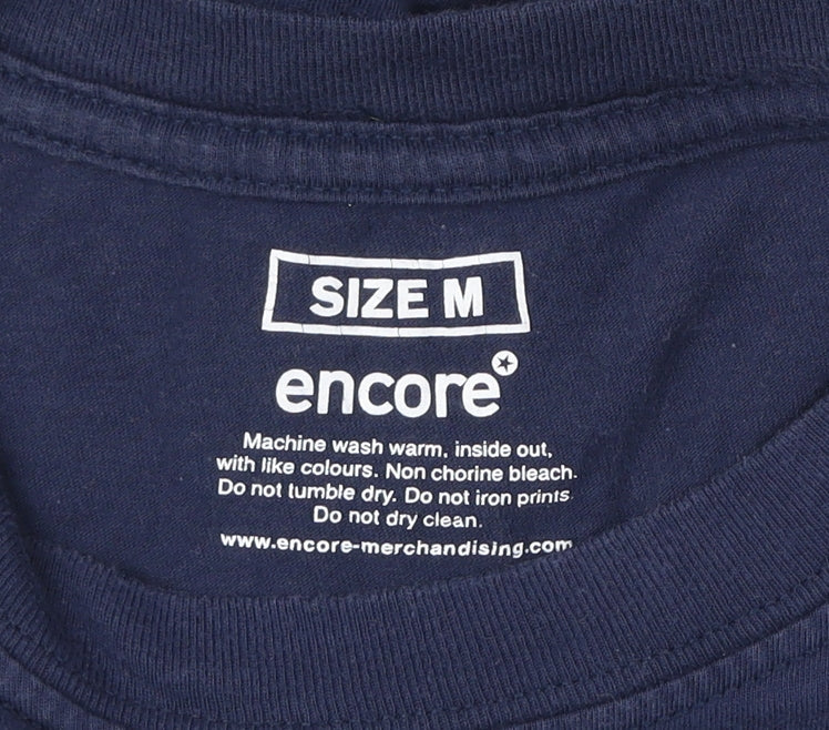 Encore Womens Blue Funny Girl Musical Graphic T-Shirt Size M