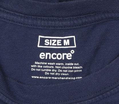 Encore Womens Blue Funny Girl Musical Graphic T-Shirt Size M