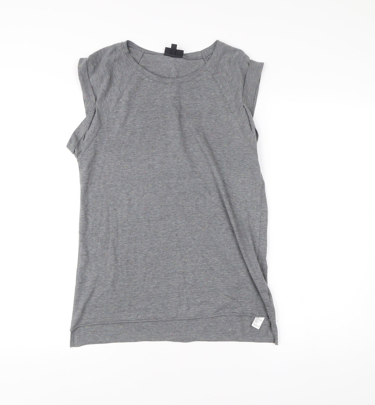 Womens UK Size 8 Topshop Grey Basic T-Shirt
