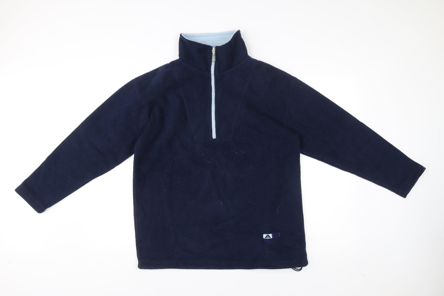 Authentic Sports Womens Blue Size 10 Fleece 1/2 Zip Pullover Sweatshirt