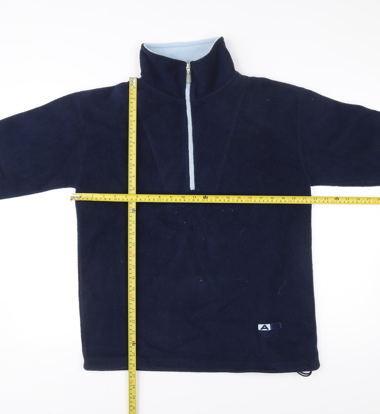 Authentic Sports Womens Blue Size 10 Fleece 1/2 Zip Pullover Sweatshirt