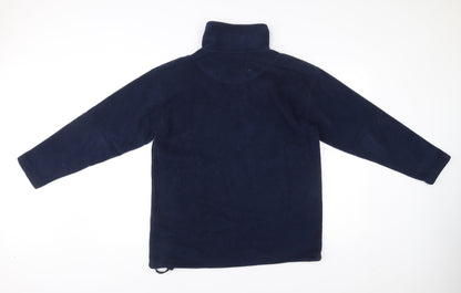 Authentic Sports Womens Blue Size 10 Fleece 1/2 Zip Pullover Sweatshirt