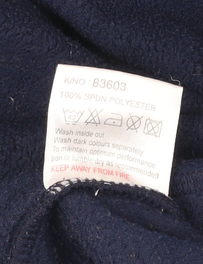 Authentic Sports Womens Blue Size 10 Fleece 1/2 Zip Pullover Sweatshirt