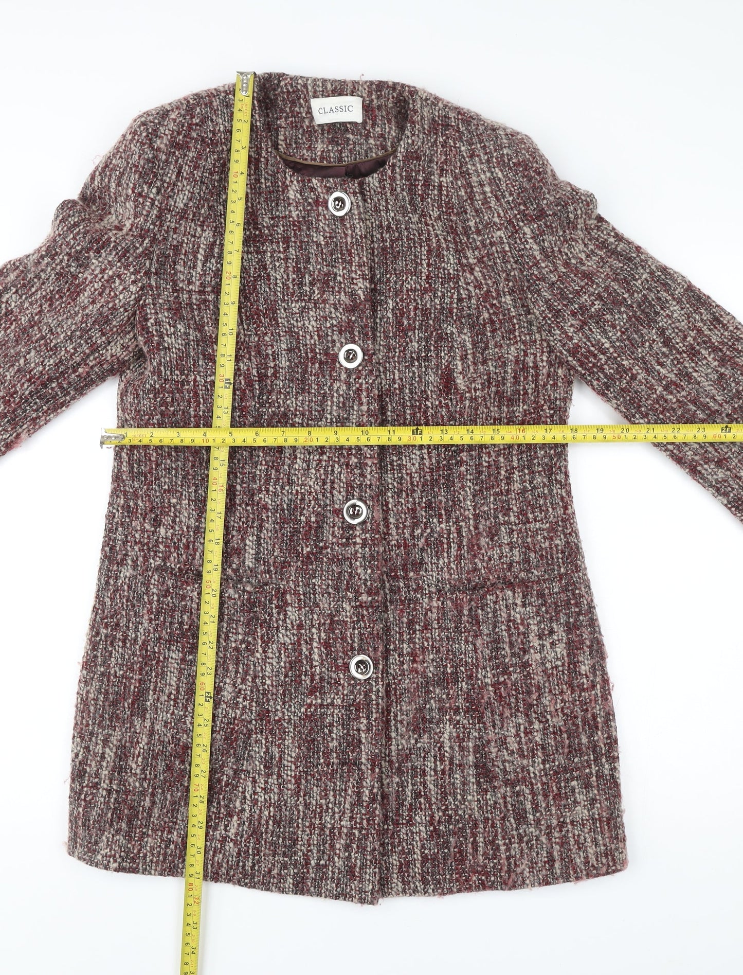 Womens UK Size 8 Marks and Spencer Multicoloured Overcoat