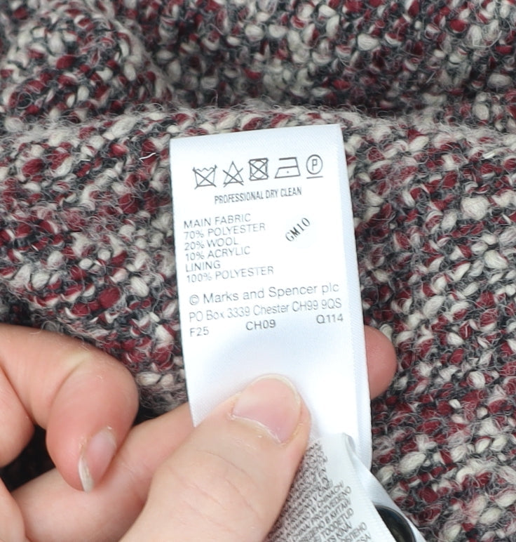 Womens UK Size 8 Marks and Spencer Multicoloured Overcoat