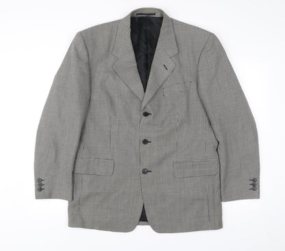 Principles Men's Black & White Check Wool Blend Blazer Jacket 40R
