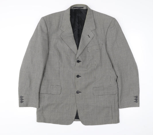Principles Men's Black & White Check Wool Blend Blazer Jacket 40R