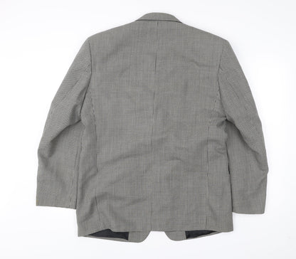 Principles Men's Black & White Check Wool Blend Blazer Jacket 40R