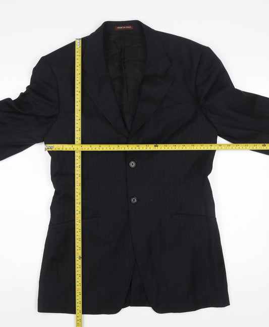 Paul Smith Men's Black Wool Pinstripe Blazer Jacket 38R
