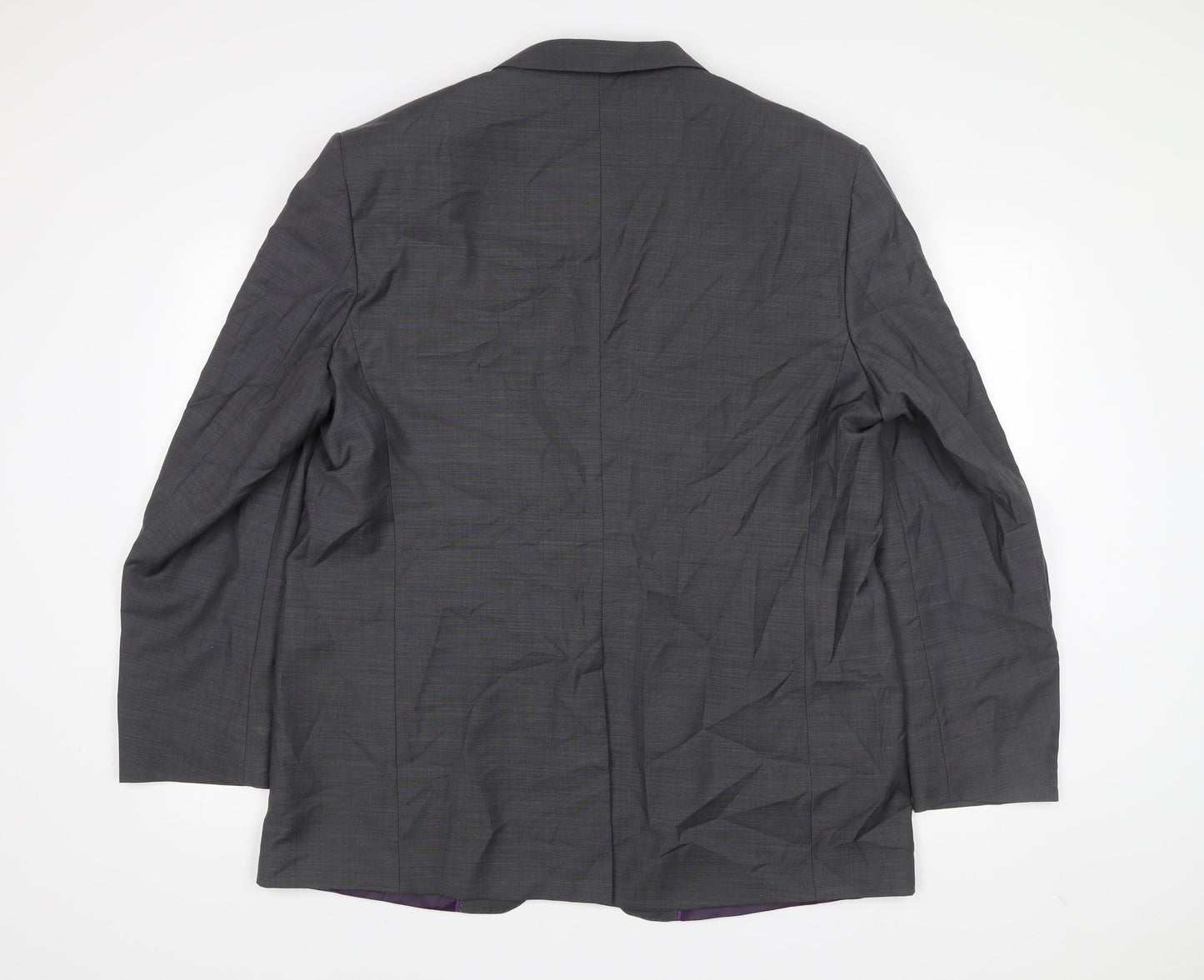 Marks and Spencer Men’s Grey Wool Blend Tailored Fit 46L Blazer Jacket