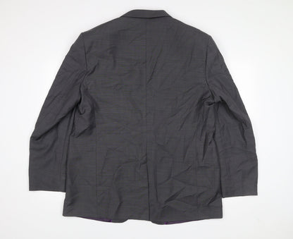 Marks and Spencer Men’s Grey Wool Blend Tailored Fit 46L Blazer Jacket