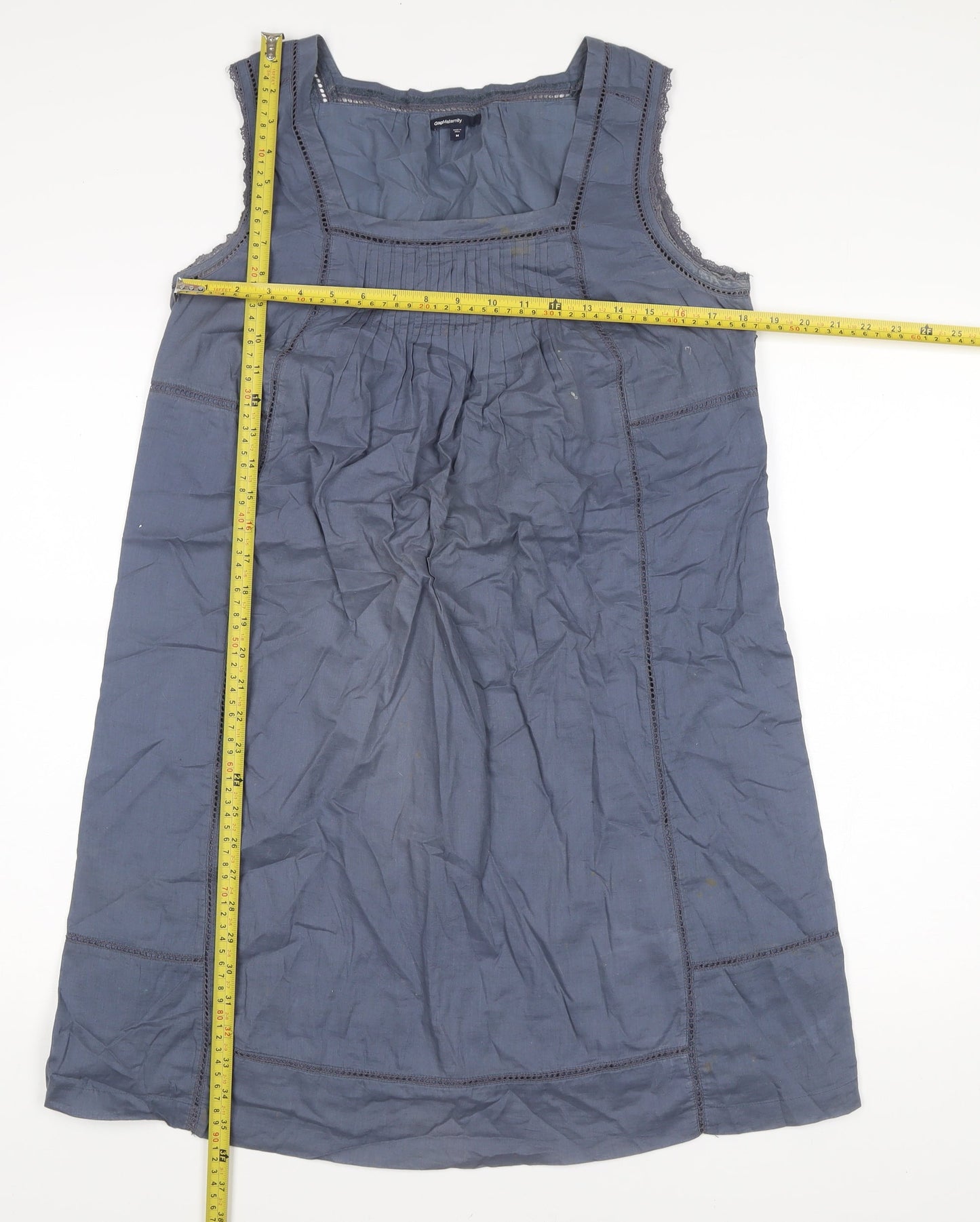 Gap Maternity Women’s Blue Cotton Shift Dress Size M Knee Length