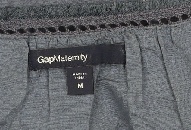 Gap Maternity Women’s Blue Cotton Shift Dress Size M Knee Length
