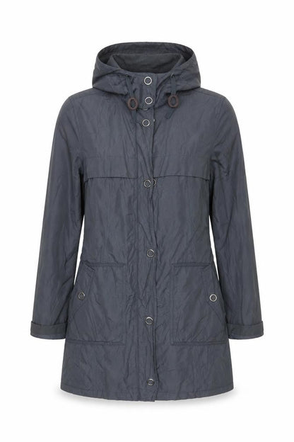 Marks & Spencer Women’s Blue Parka Coat Small Hooded Belted