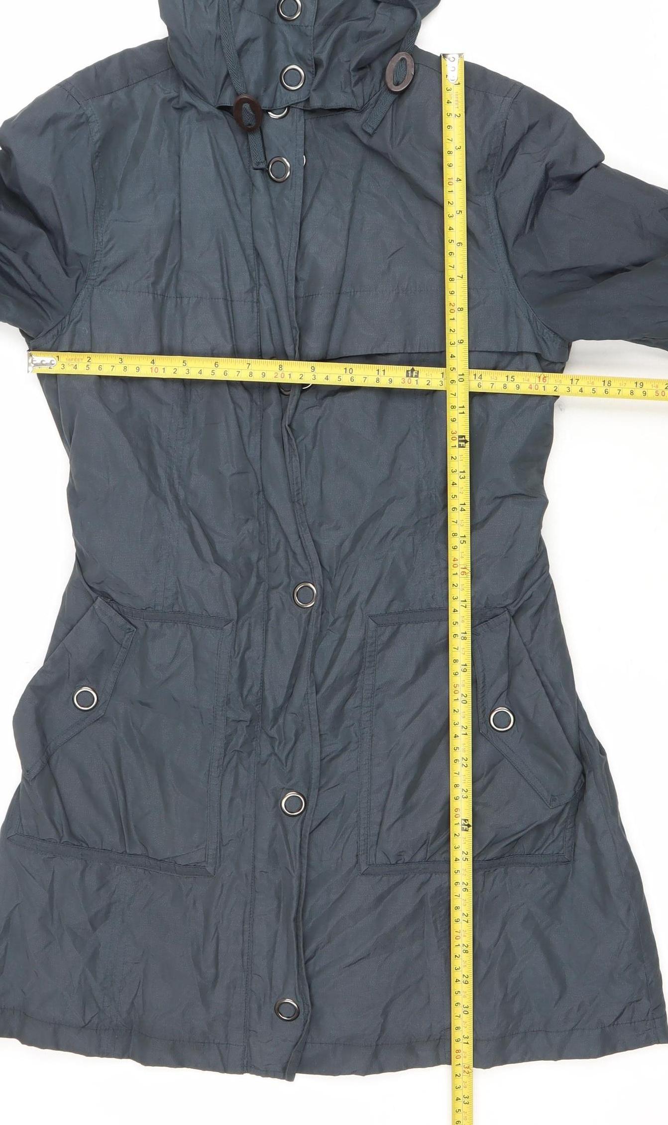 Womens UK Size S Marks and Spencer Blue Parka Coat
