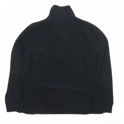 Dynamic Womens Black Fleece Pullover Sweatshirt Size L 1/4 Zip Warm