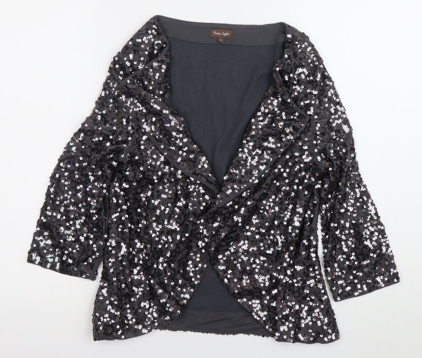 Womens UK Size 12 Phase Eight Black Cardigan Jumper