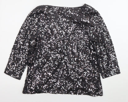 Womens UK Size 12 Phase Eight Black Cardigan Jumper