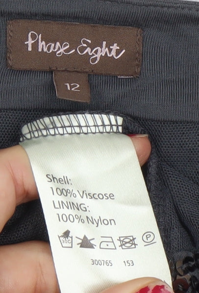 Womens UK Size 12 Phase Eight Black Cardigan Jumper