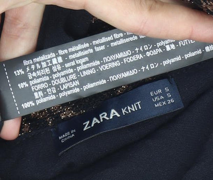 Womens UK Size S Zara A-Line Knit Skirt