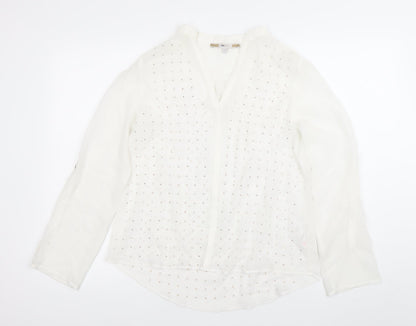 Womens UK Size 12 NEXT White Basic Blouse