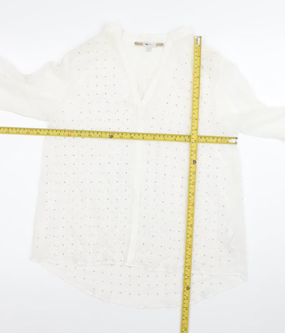 Womens UK Size 12 NEXT White Basic Blouse