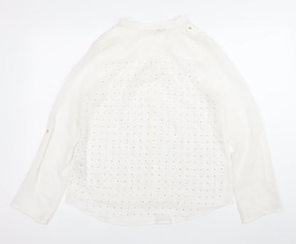 Womens UK Size 12 NEXT White Basic Blouse