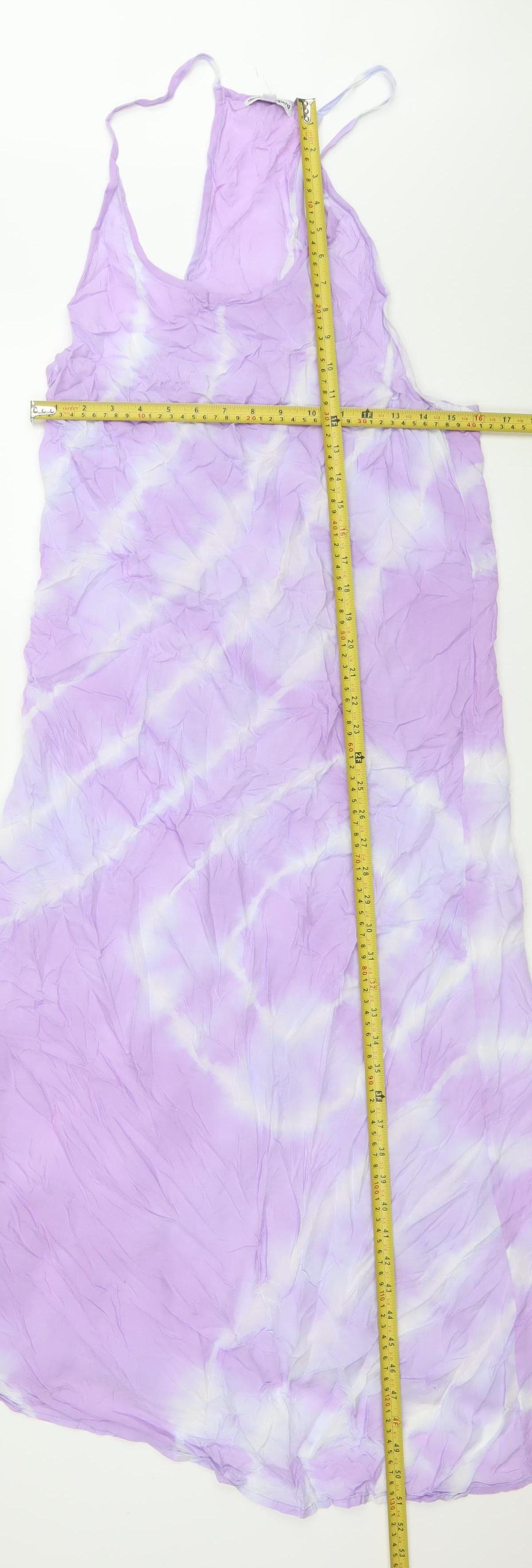 Dancing Leopard Women’s Purple Tie Dye Viscose Slip Dress S Long Summer