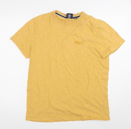Superdry Men’s Yellow XL Crew Neck Cotton T-Shirt